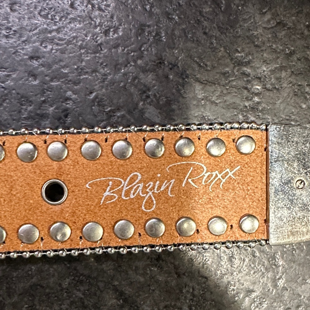 Blazin Roxx Mossy Oak Breakup Camo Belt Studded Rhinestones - Picture 6 of 9